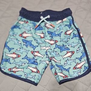 Cat & Jack Blue Shark Print Shorts